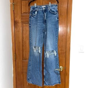 Zara high rise boot cut jeans